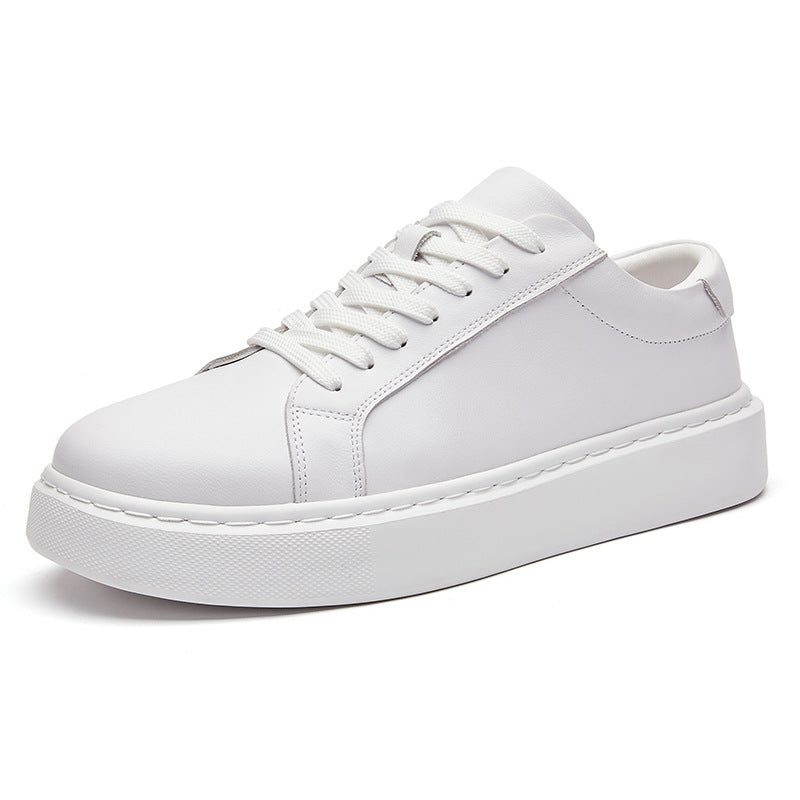 Men'S White Sneakers for 2026, Crafted from High-Quality Genuine, Ideal for Both Athletic And Casual Occasions, Stylish And Adaptable Summer Footwear Featuring Thick Soles