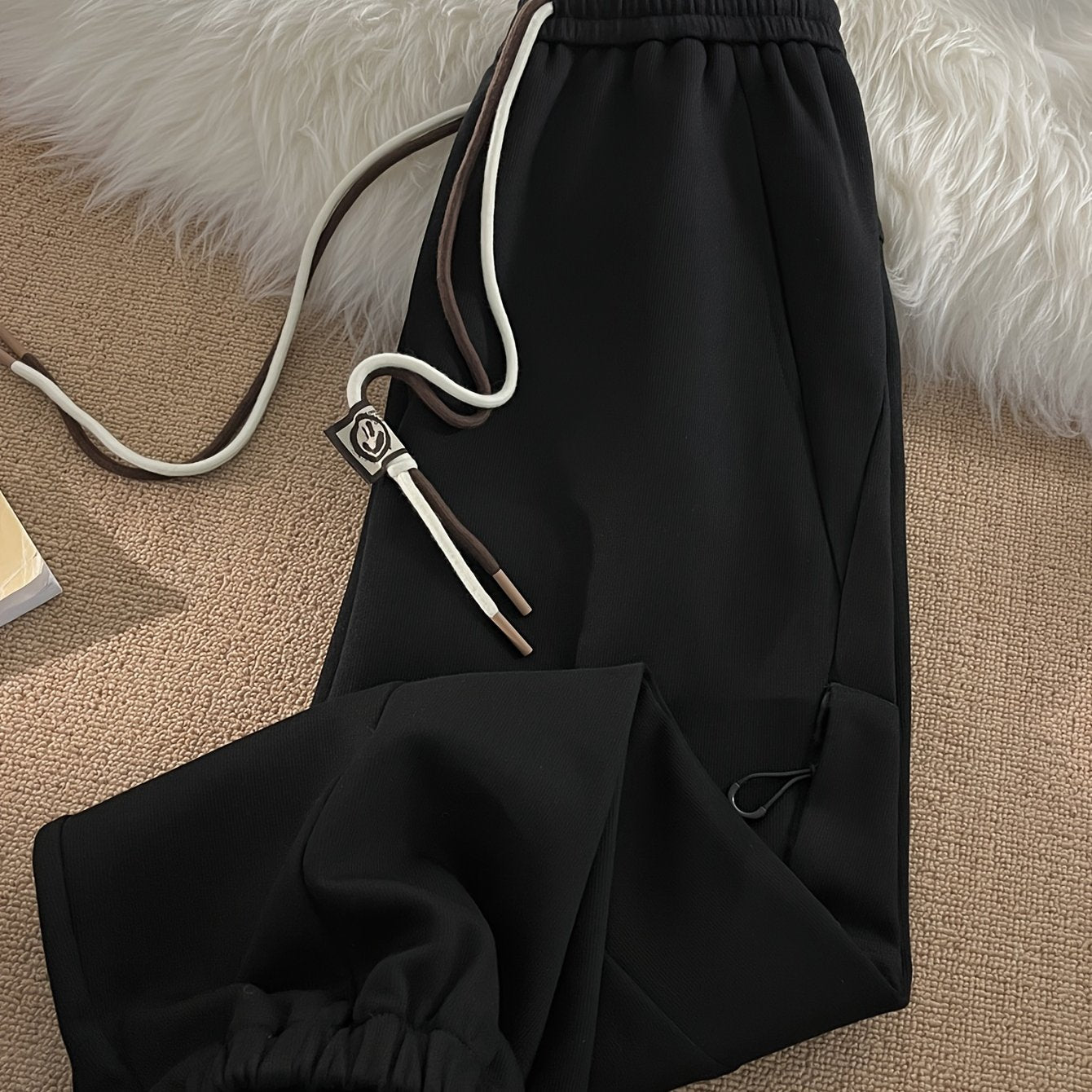 Men's High-Waisted Vertical Straight Leg Sweatpants - Light Grey Retro Gym Joggers with Elastic Drawstring Waist, Loose Curved Knife Fit for Fitness, Sports & Casual Wear | Spring\u002FAutumn Pants (Machine Washable)