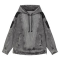 HERTALK Men'S Spring And Autumn 3D Denim Hoodie, New Style for Layered Wearing, Loose Fit