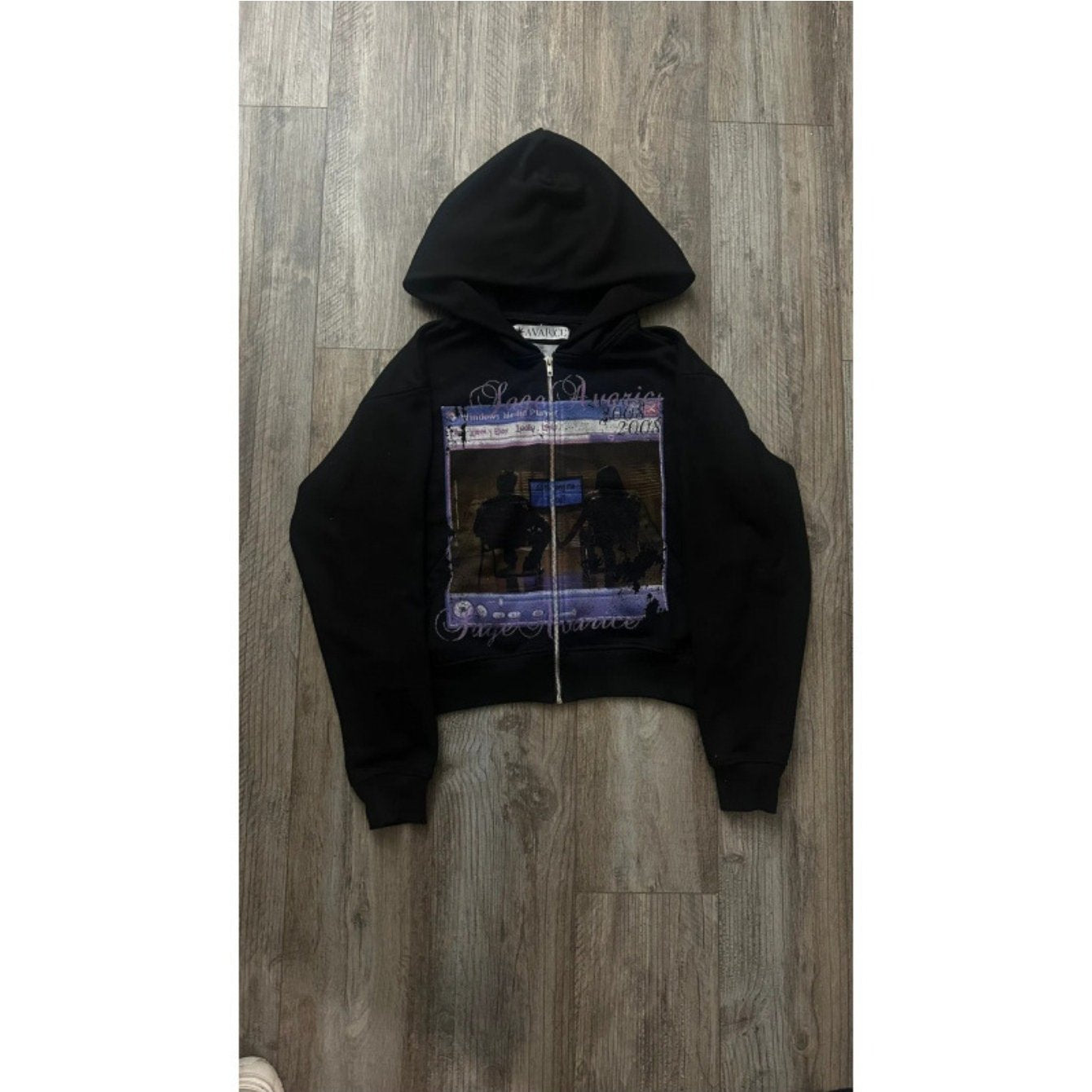 Vintage Stylish Loose Zip-Up Hoodie, American Street Graphic Printed Long Sleeve Sweatshirt, Casual Trendy Oversized Hooded Outerwear Ideal for Daily Street Fashion Matching Outfits