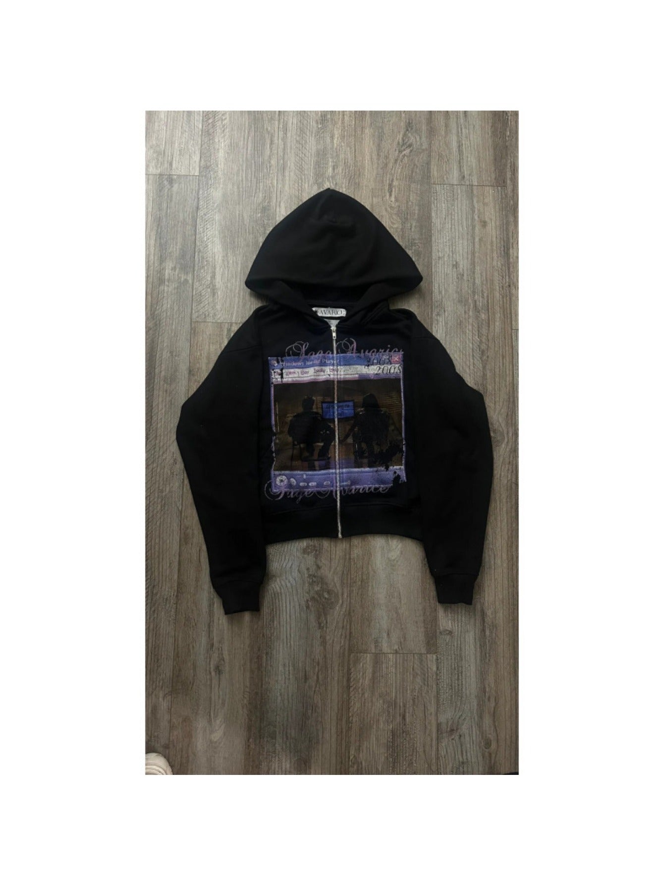 Vintage Stylish Loose Zip-Up Hoodie, American Street Graphic Printed Long Sleeve Sweatshirt, Casual Trendy Oversized Hooded Outerwear Ideal for Daily Street Fashion Matching Outfits