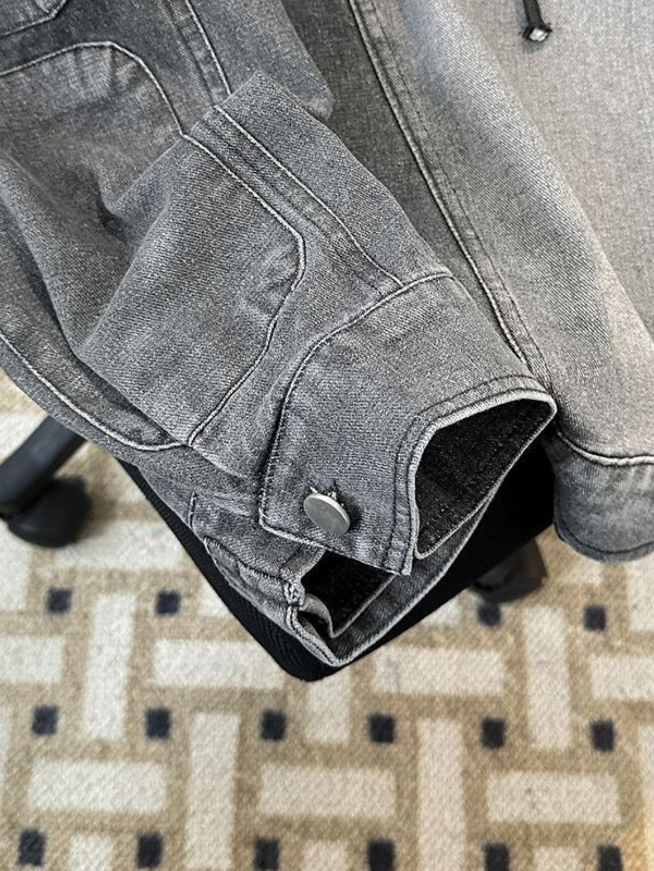 HERTALK Men'S Spring And Autumn 3D Denim Hoodie, New Style for Layered Wearing, Loose Fit