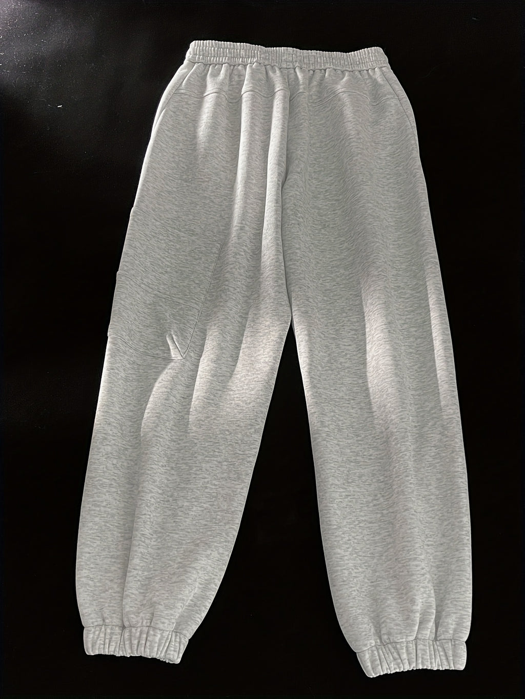 Men's High-Waisted Vertical Straight Leg Sweatpants - Light Grey Retro Gym Joggers with Elastic Drawstring Waist, Loose Curved Knife Fit for Fitness, Sports & Casual Wear | Spring\u002FAutumn Pants (Machine Washable)