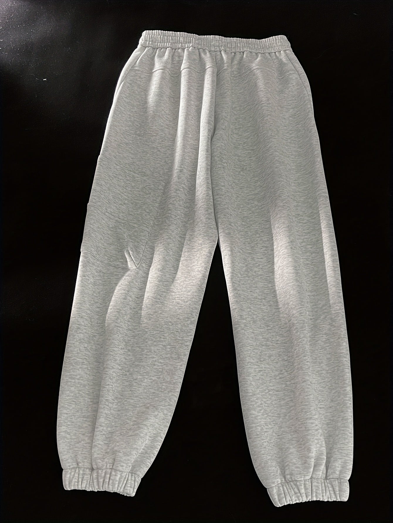 Men's High-Waisted Vertical Straight Leg Sweatpants - Light Grey Retro Gym Joggers with Elastic Drawstring Waist, Loose Curved Knife Fit for Fitness, Sports & Casual Wear | Spring\u002FAutumn Pants (Machine Washable)