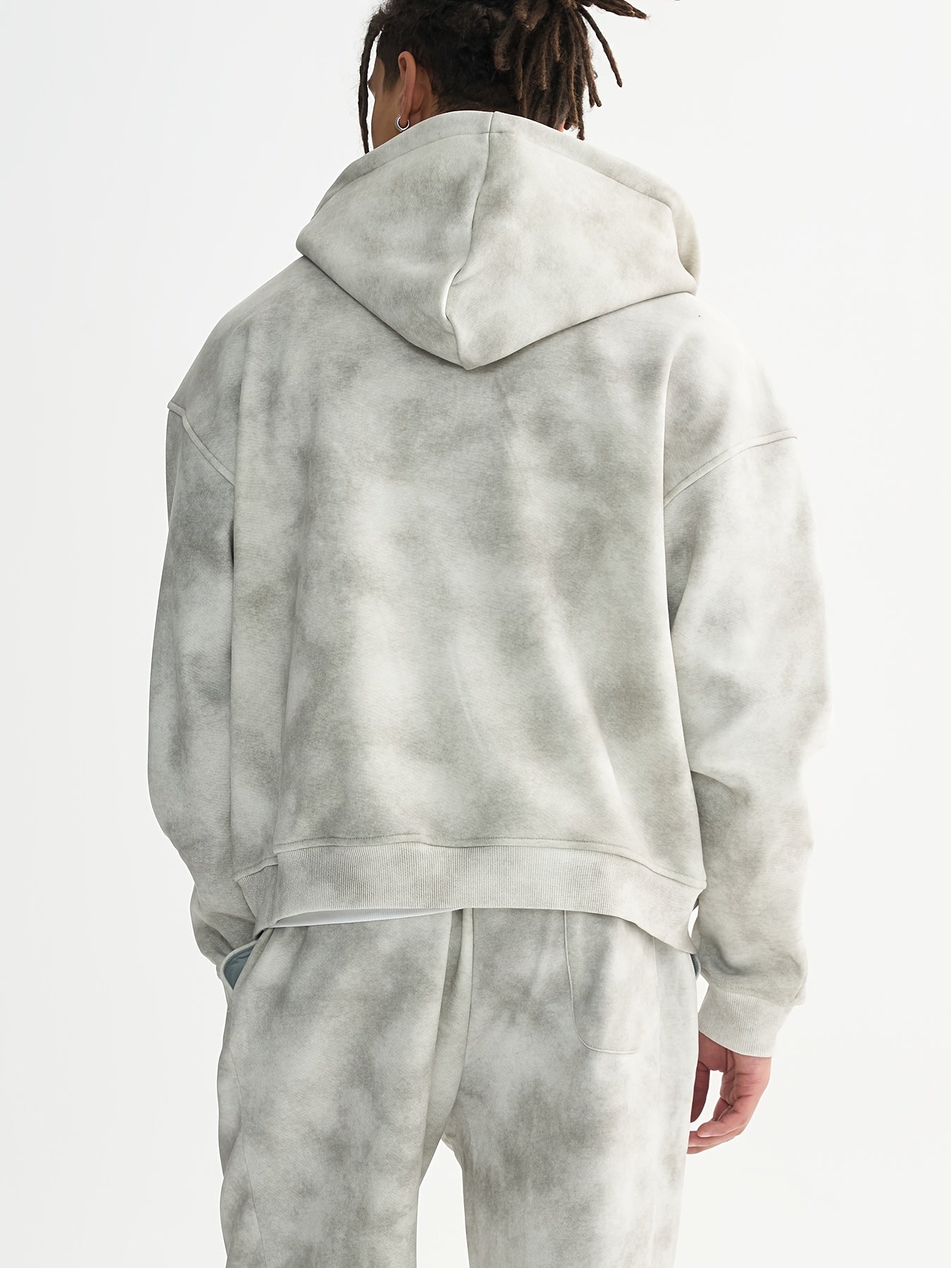 Vintage Men Zipper Hoodie Autumn\u002Fwinter Oversized Boxy Fit Zipper Sweatshirt Grey Streetwear Casual Couple Jacket Top Heavyweight Baggy Hoodie Unisex