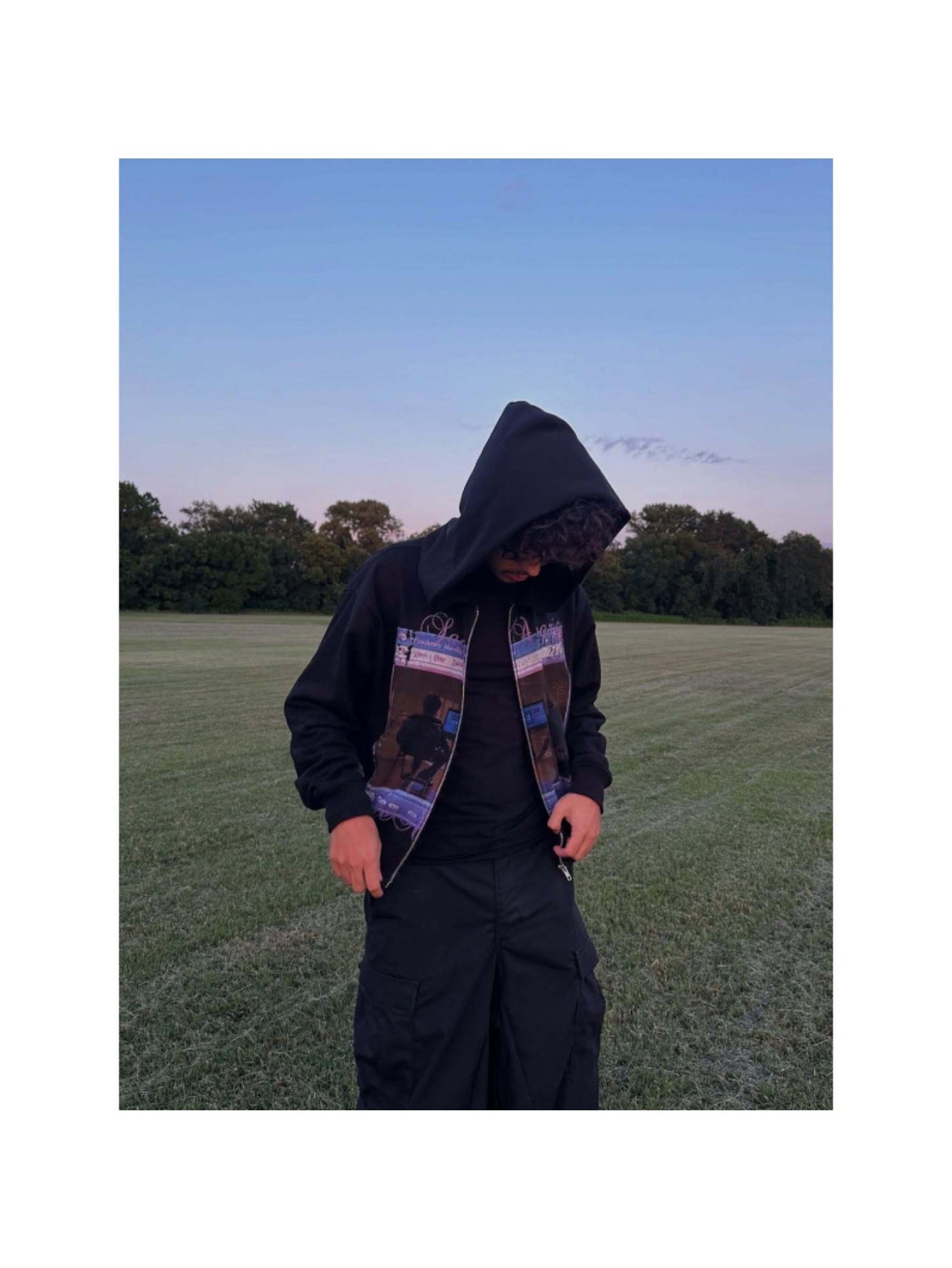 Vintage Stylish Loose Zip-Up Hoodie, American Street Graphic Printed Long Sleeve Sweatshirt, Casual Trendy Oversized Hooded Outerwear Ideal for Daily Street Fashion Matching Outfits