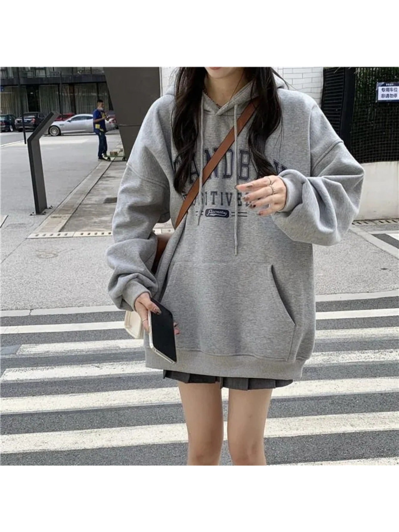 Fleece Thickened Hooded Sweater Women's Autumn and Winter 2026 New Loose Korean Version Fashion Jacket Long-sleeved Top Tide